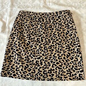 Talbots Petite Animal Print Canvas Skirt 2P PRICE DROP AGAIN!